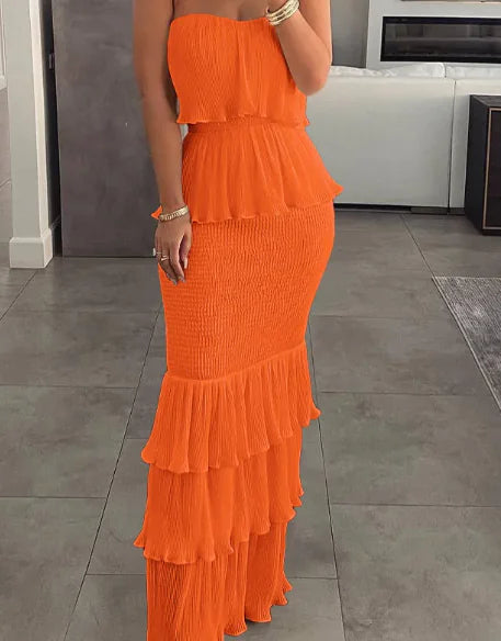 Elegant Ruffle Pleat Skirt