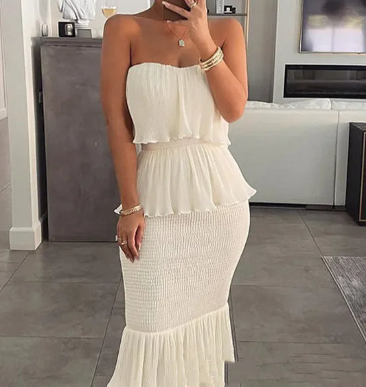 Elegant Ruffle Pleat Skirt